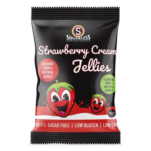 Sugarless Strawberry And Cream Candy Sugarfree 70Gm