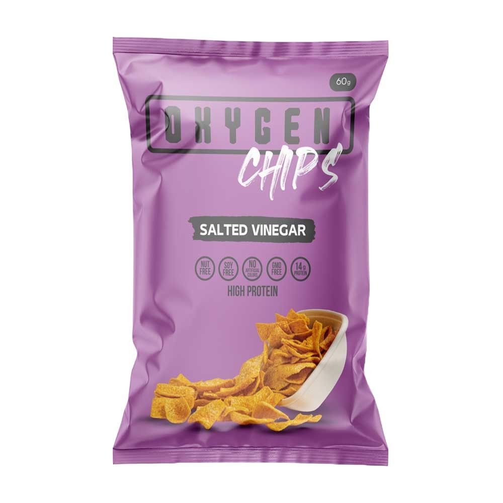 Oxygen Salted Vinegar Protein Chips 60Gm