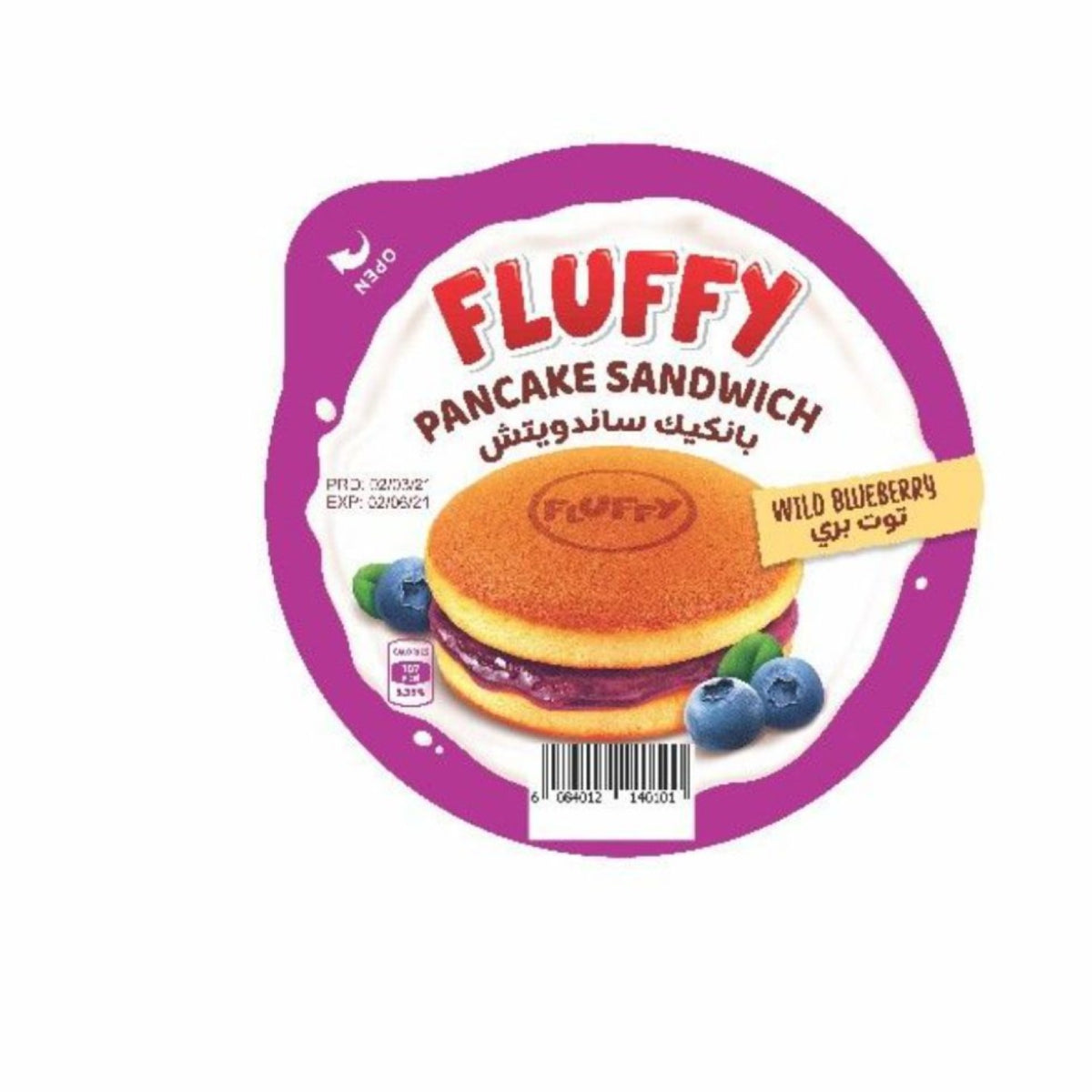 Fluffy Blueberry Pancake Sandwich 37Gm