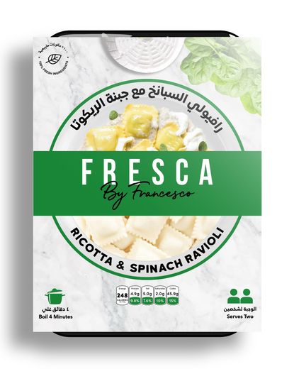 Fresca Ricotta And Spinich Ravioli Fresh Pasta 252Gm