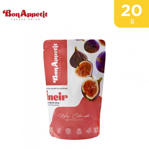 Bonappetit 100% Natural,Gf, Vegan Freeze Dried Turkish Figs 20Gm