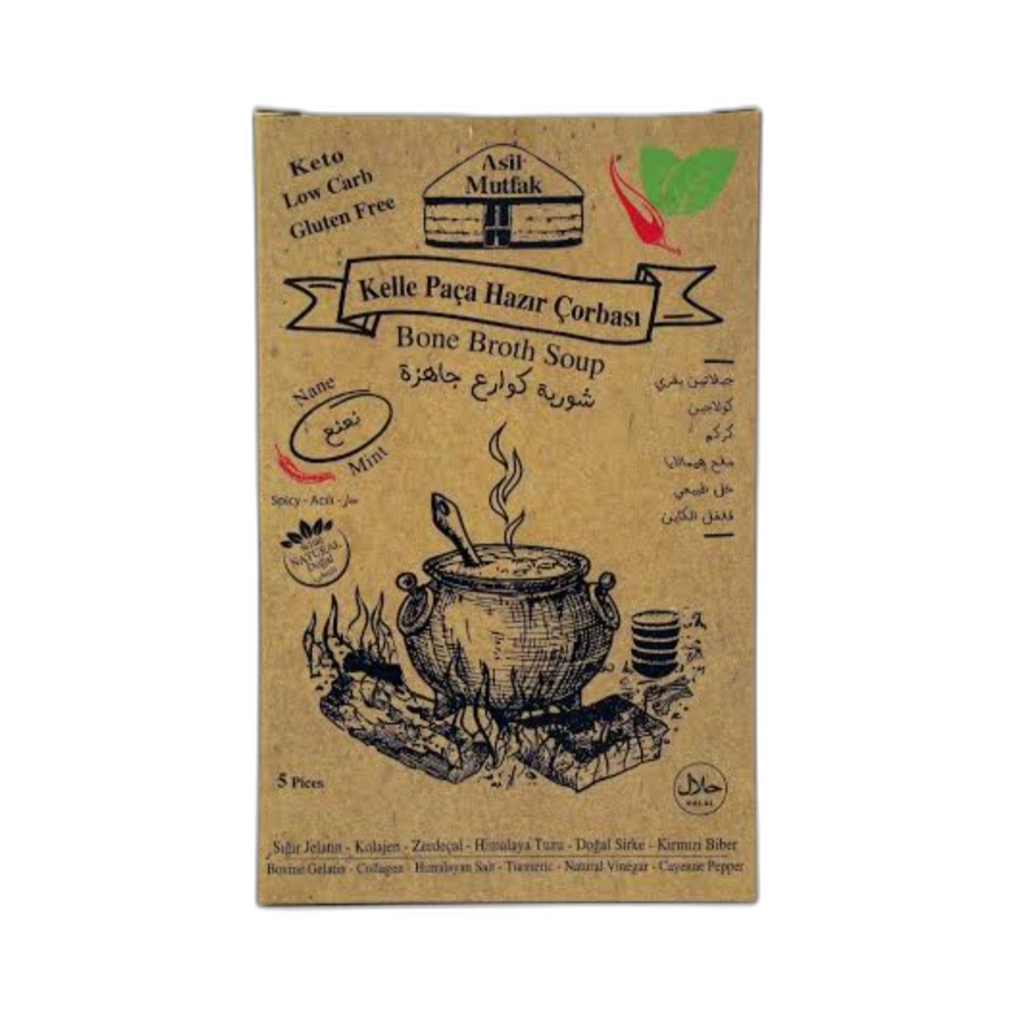 Asil Mutfak Spicy Mint 5P Bone Broth Soup 62.5Gm