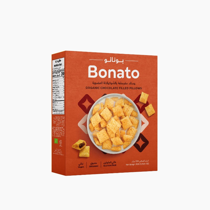 Bonato Organic Chocolate Filled Pillows 300Gm