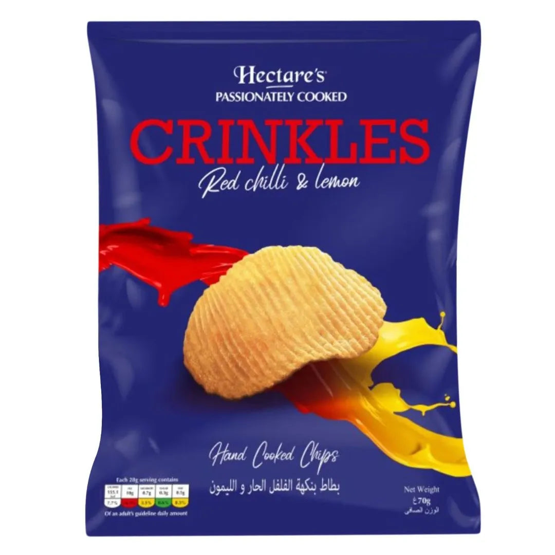 Hectares Red Chilli And Lemon Crinkles 70Gm