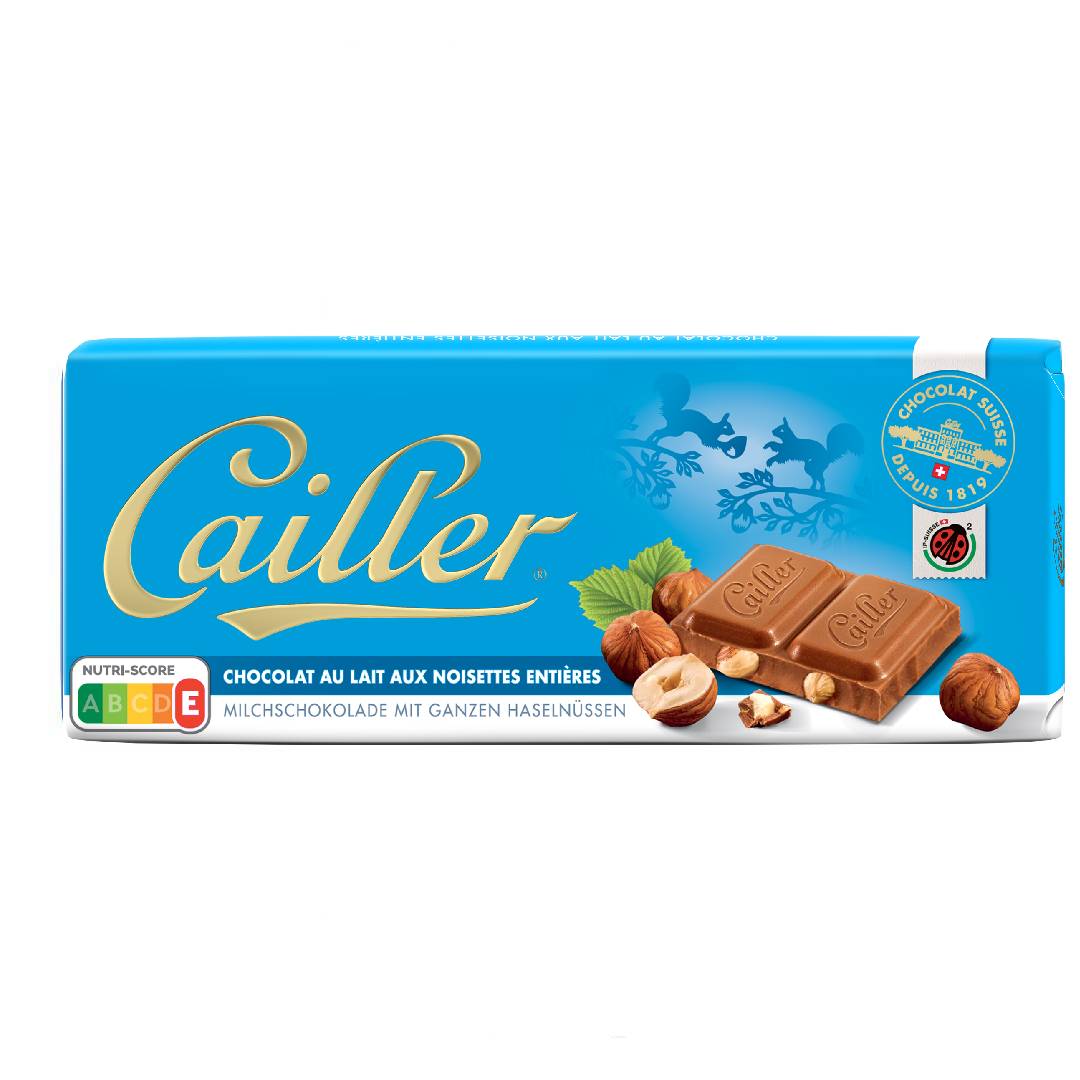 Cailler Whole Hazelnut Milk Chocolate 100Gm