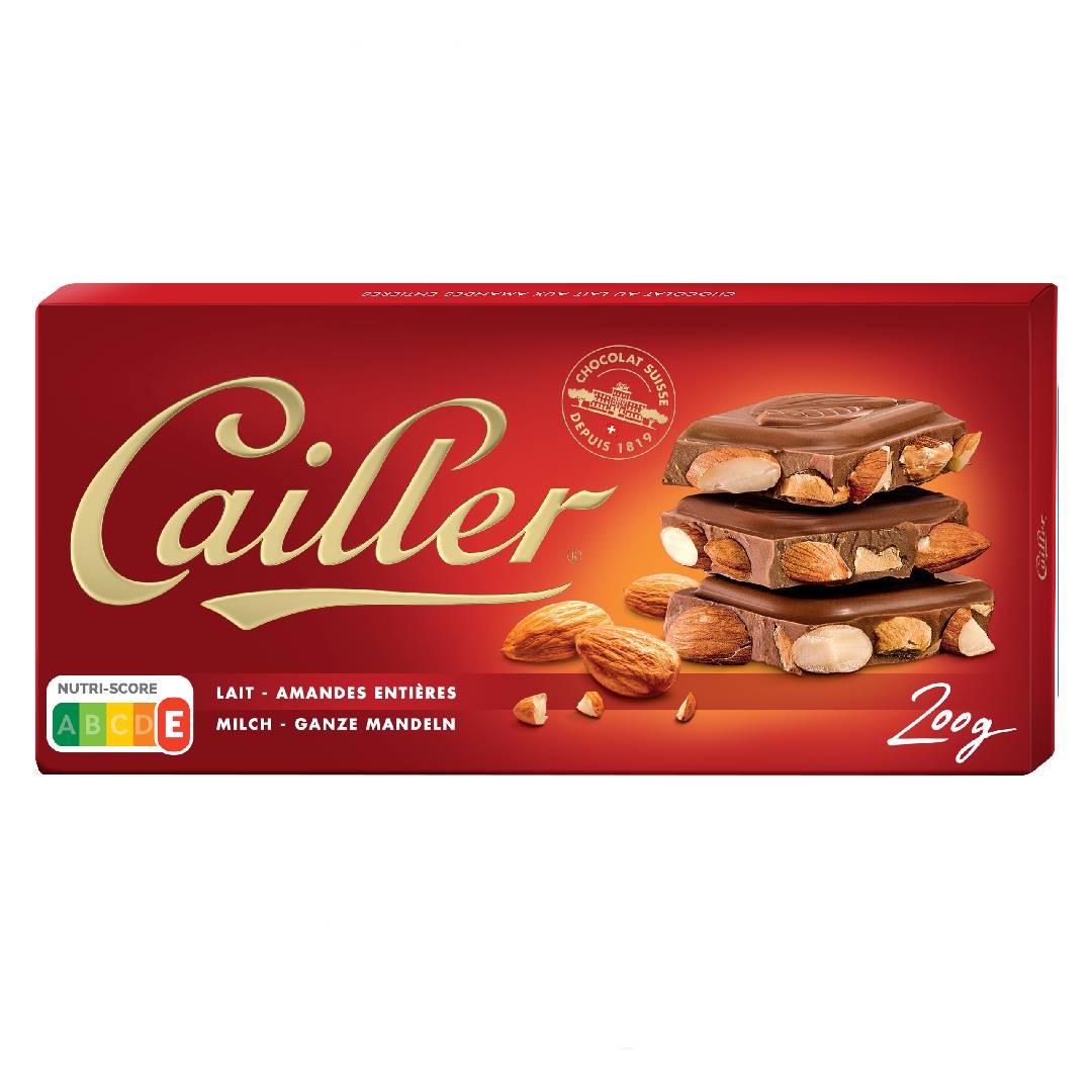 Cailler Milk Chocolate With Almonds 200Gm