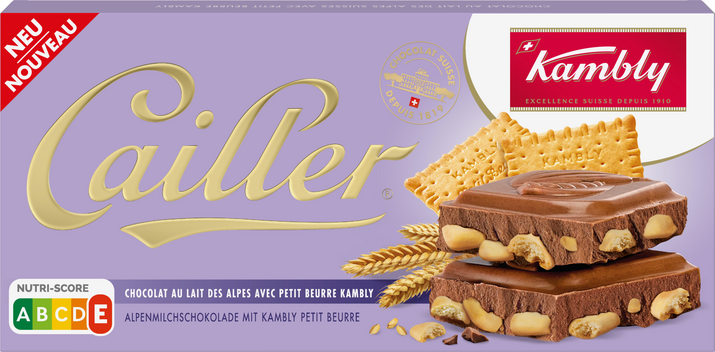 Cailler Biscuit Pieces Kambly Milk Chocolate 180Gm