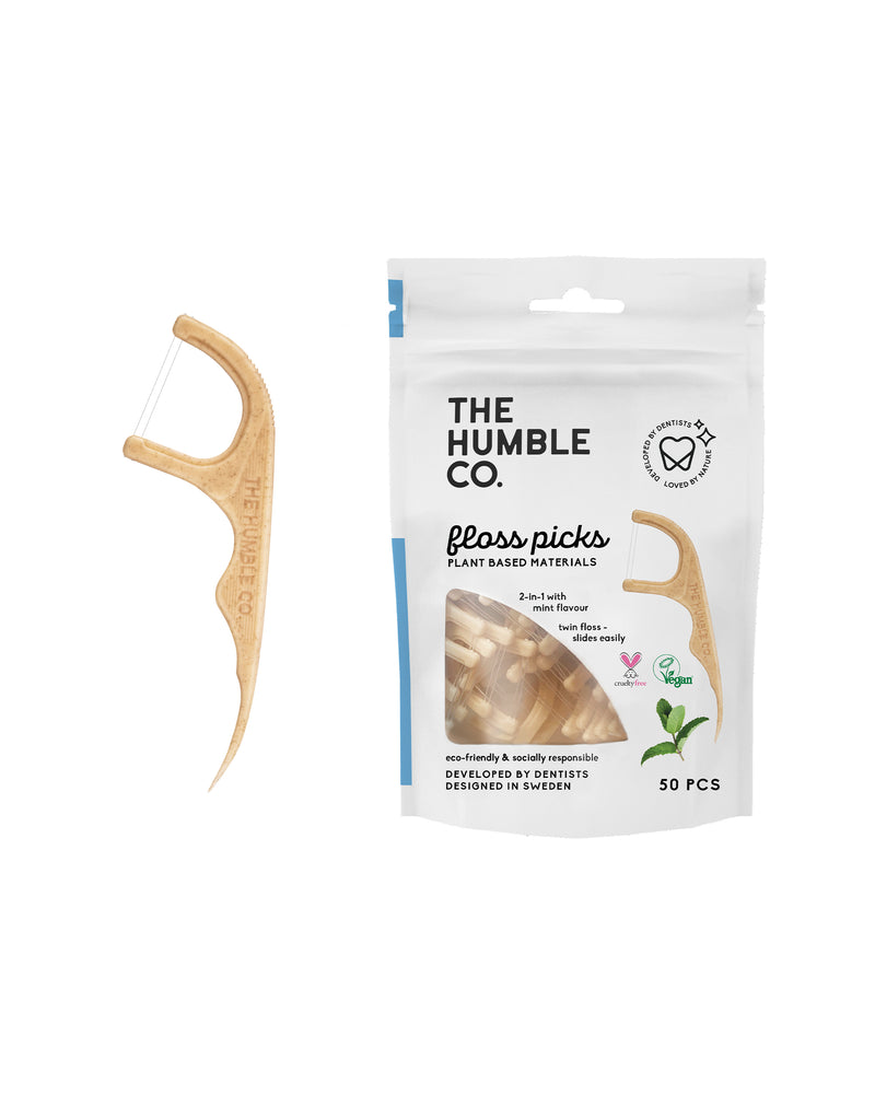 Humble 12 Sachet Dental Floss Picks With Mint Flav 1Pcs