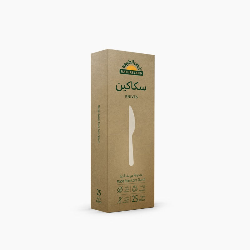 Natureland 25P Knives Made From Corn Starch 1Pcs