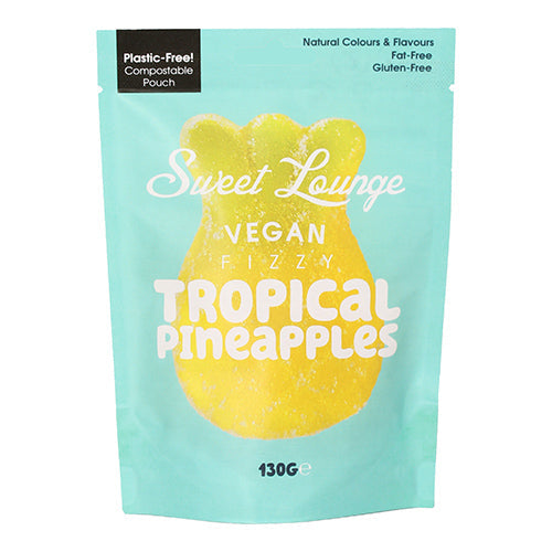 Sweet Lounge Tropical Pineapple Vegan Fizzy Pouch 130Gm