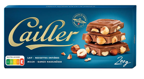 Cailler Whole Hazelnut Milk Chocolate 200Gm