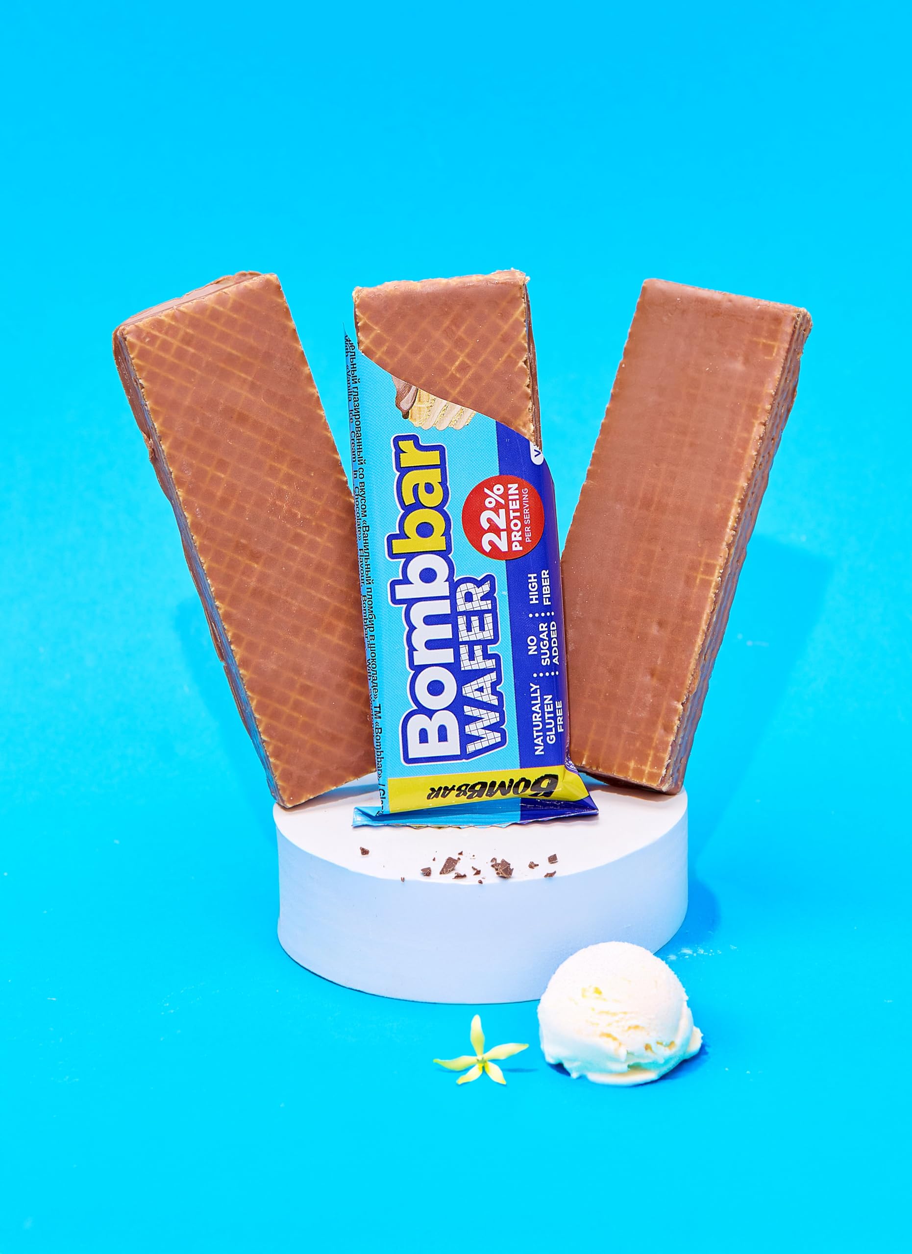 Bombbar Vanila Ice Cream In Chocolate Protein Wafer 45Gm
