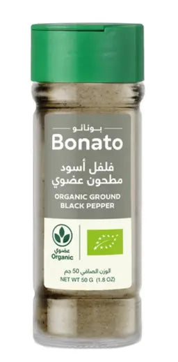 Bonato Organic Ground Black Pepper 50g
