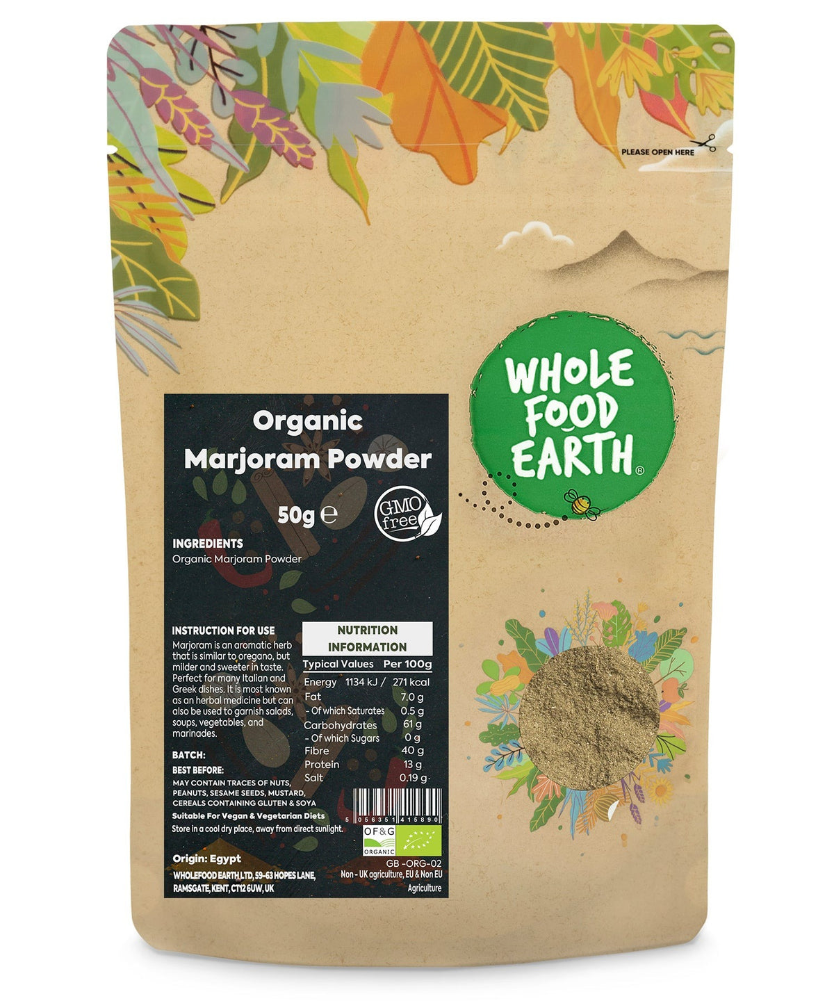 Farmers Market Marjoram Powder 100g