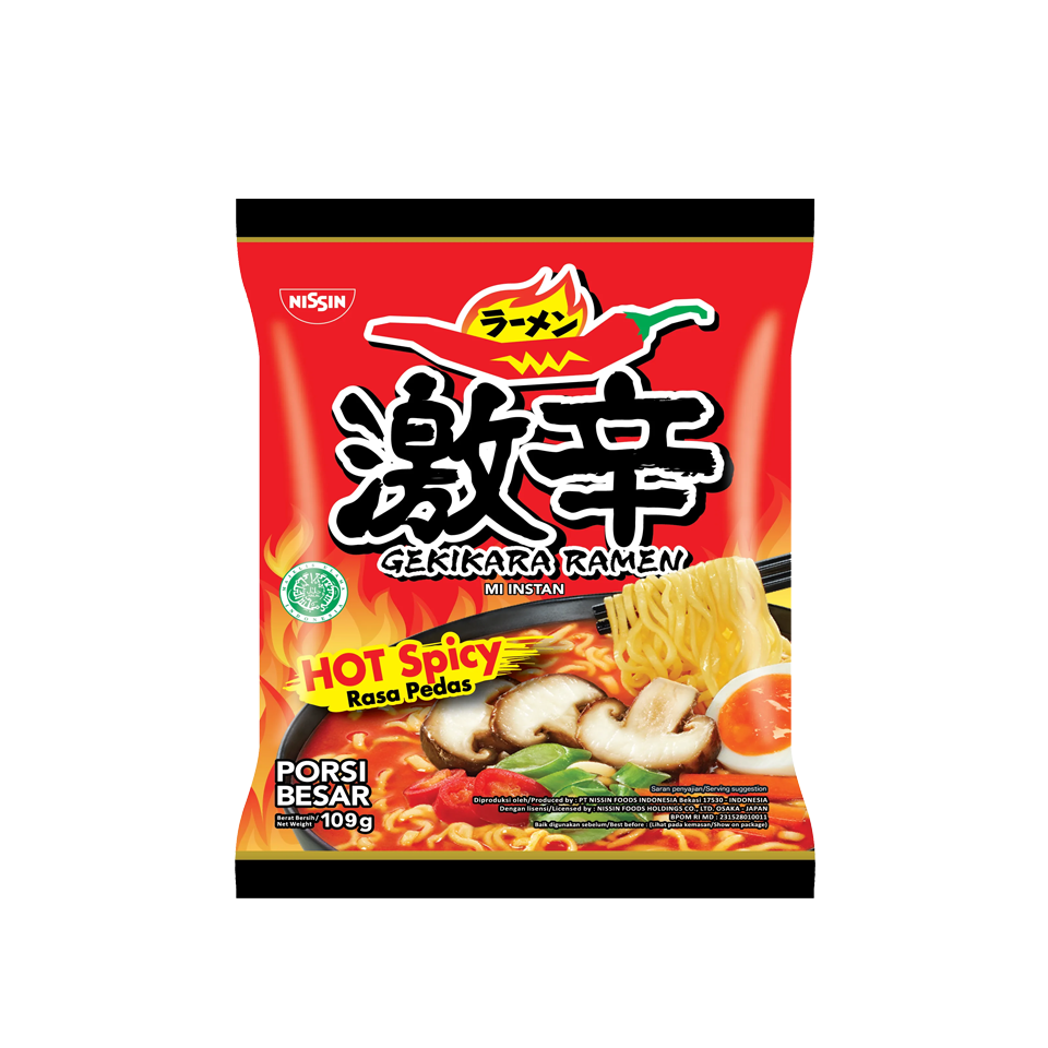Nissin Hot Spicy Gekikara Inst Noodles 109Gm