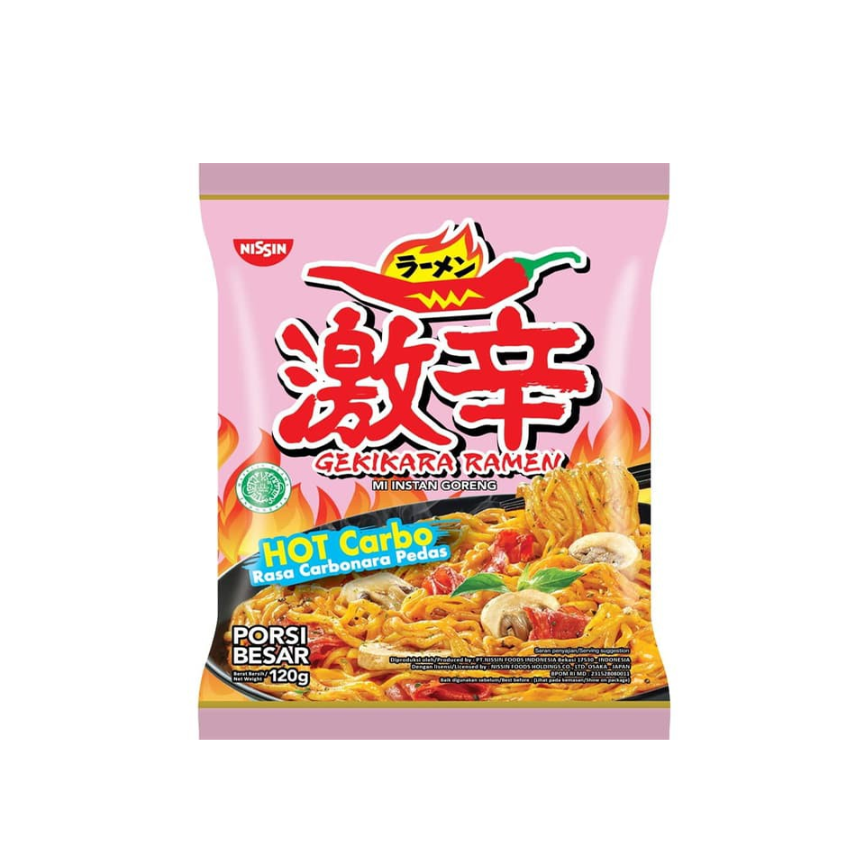 Nissin Hot Carbonara Gekikara Inst Noodles 120Gm