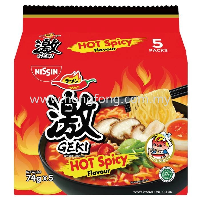 Nissin Hot Spicy Multi Pk Gekikara Inst Noodles 370Gm