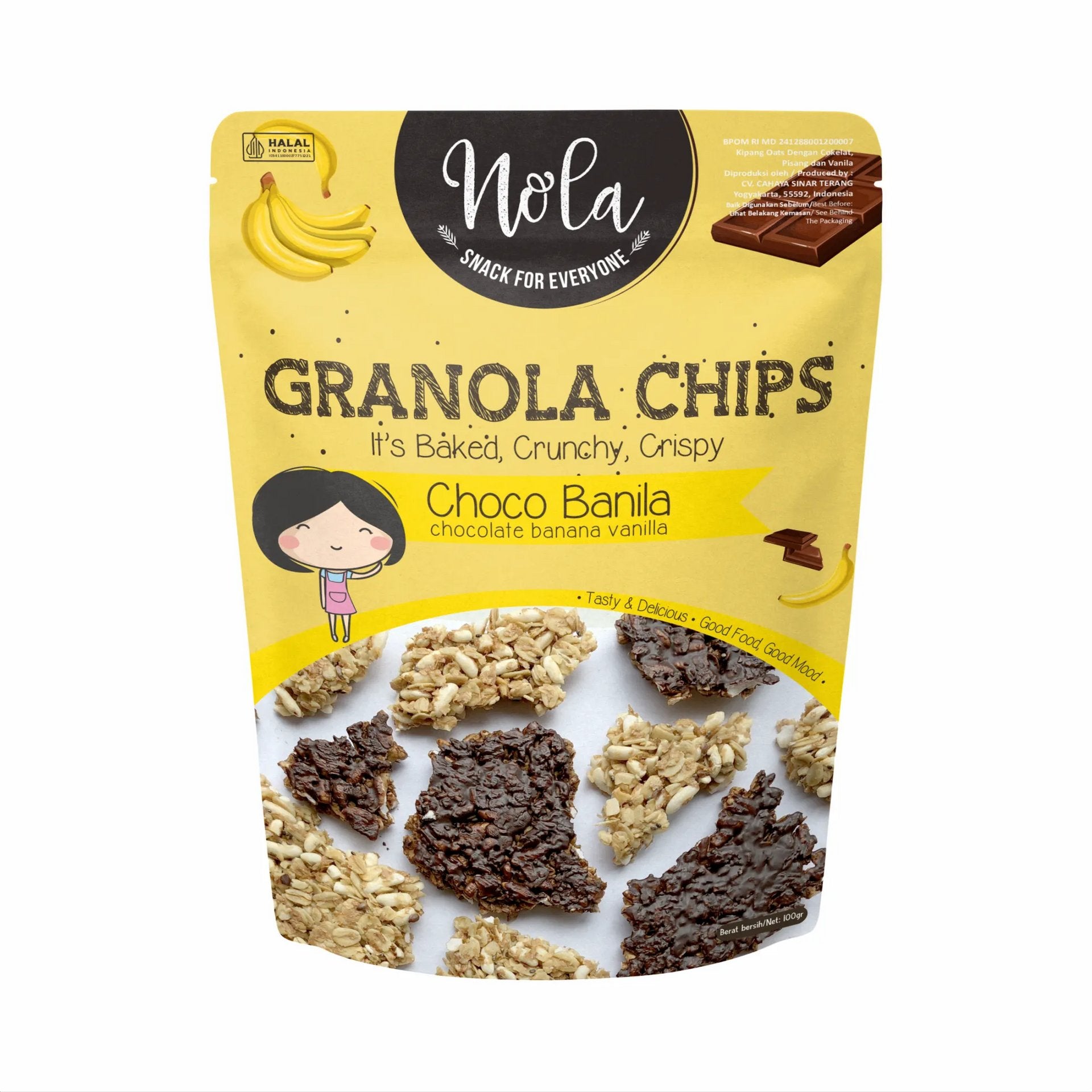 Nola Choco Vanilla Granola Chips 100Gm