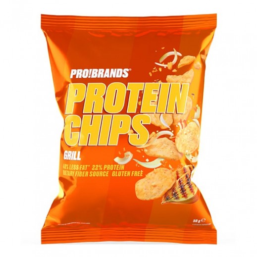Pro Brands Grill Gf Protein Chips 50Gm