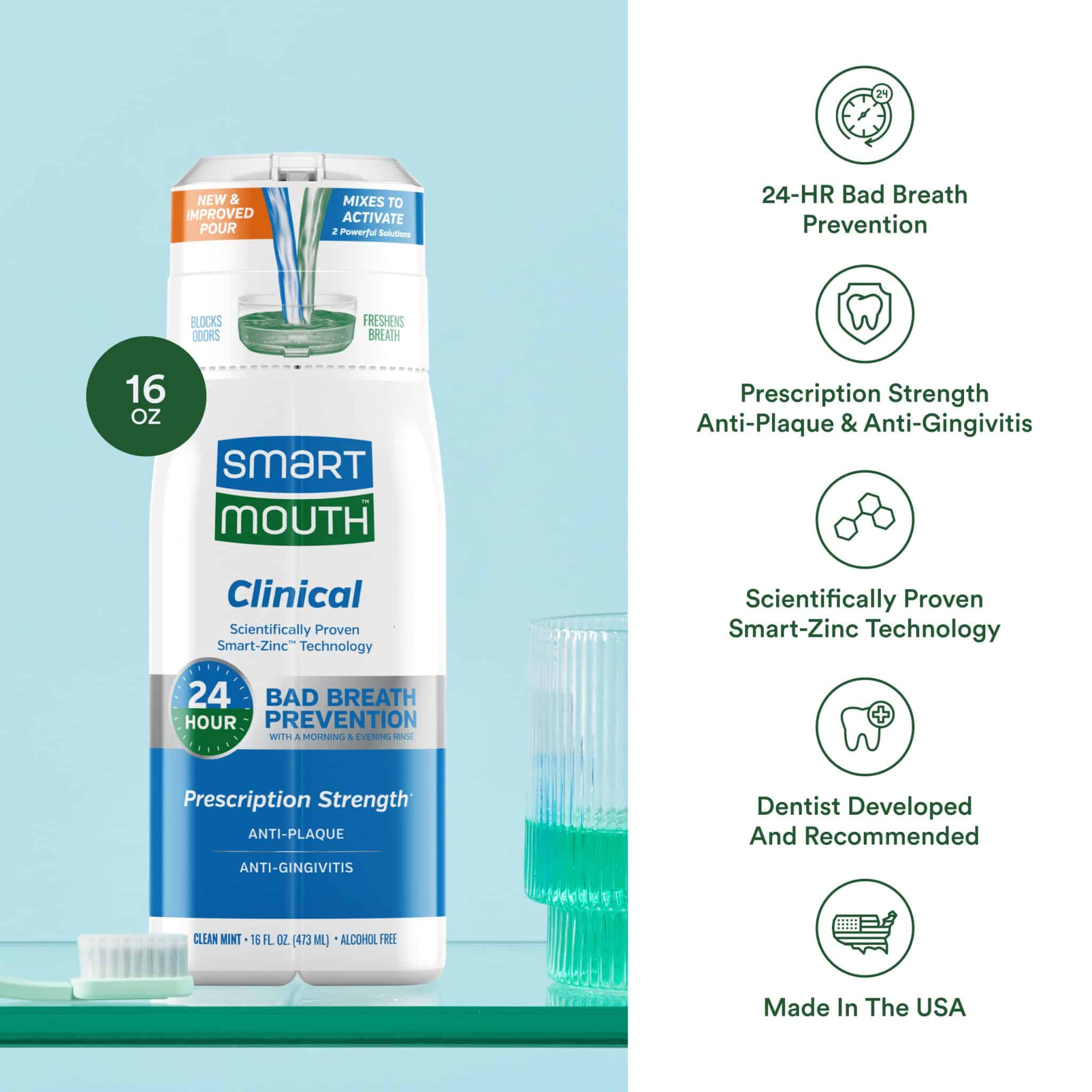 Smartmouth Clinical Mouth Wash 473Ml