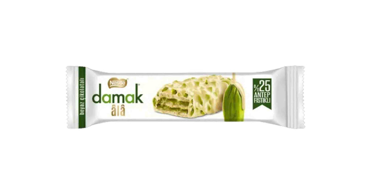 Damak White Chocolate Pistachio Wafer 30Gm
