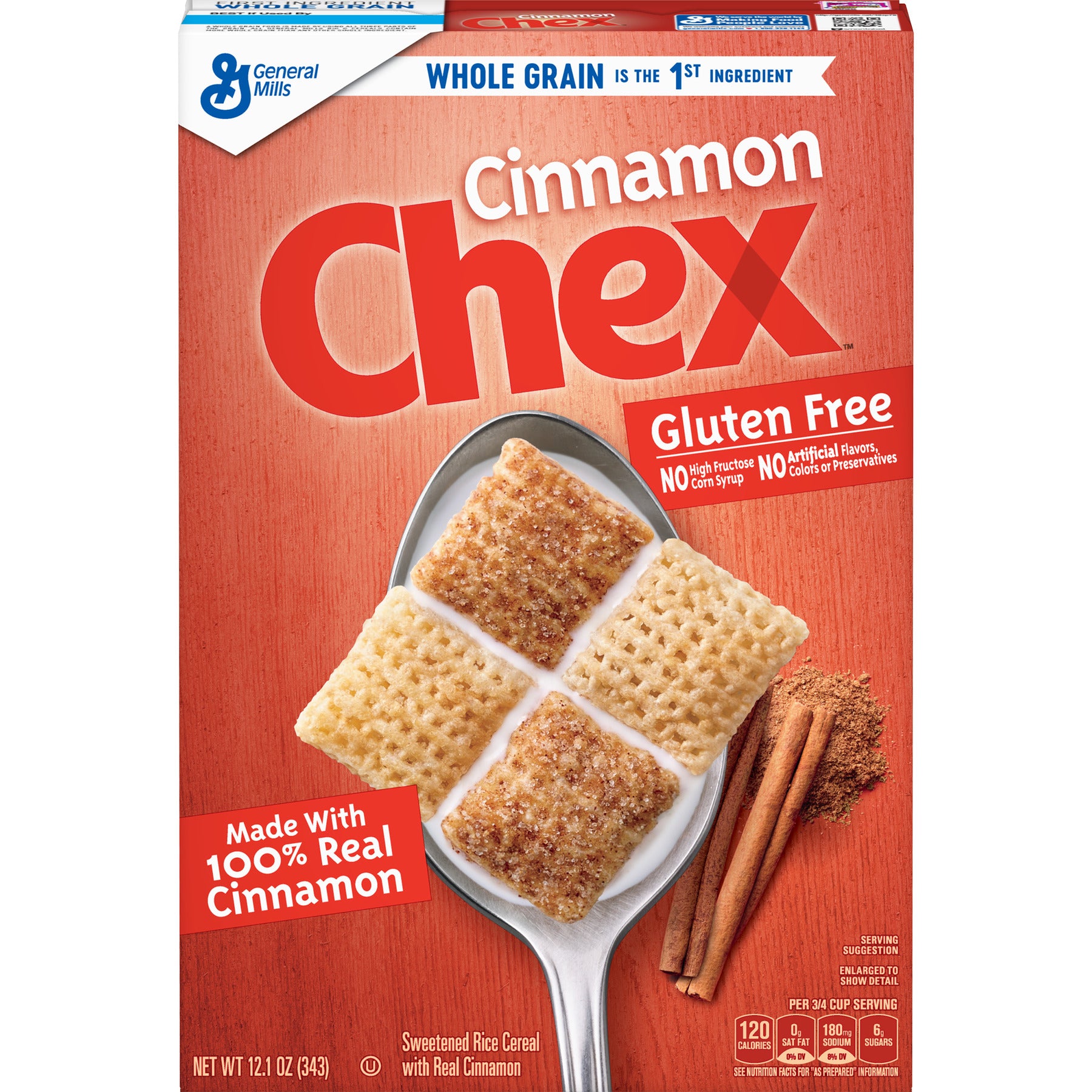 General Mills Chex Cinnamon Cereals 12.1Oz