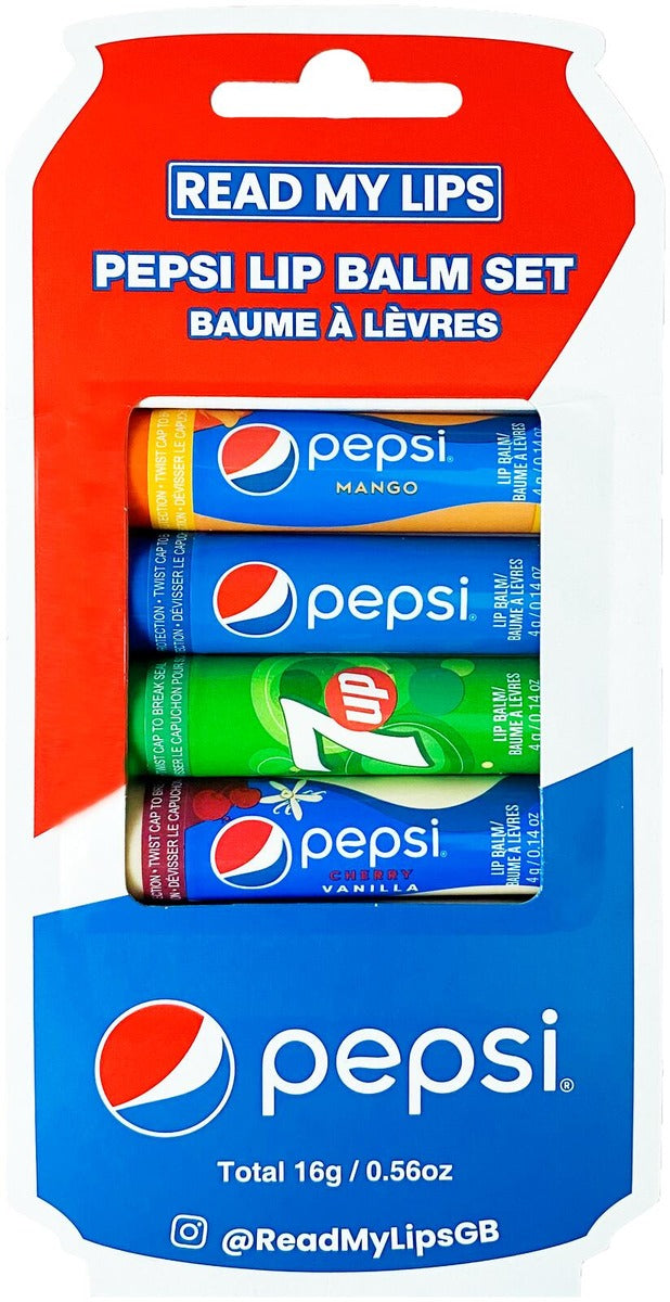 Read My Lips Pepsi 4 Piece Lip Balm 16Gm