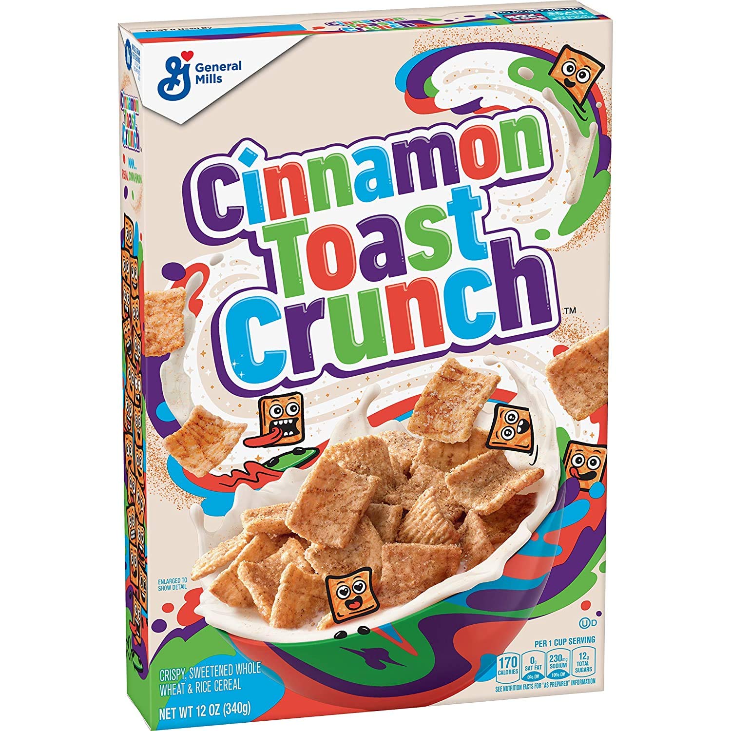 General Mills Cinnamon Crunch Toast Cereals 12Oz