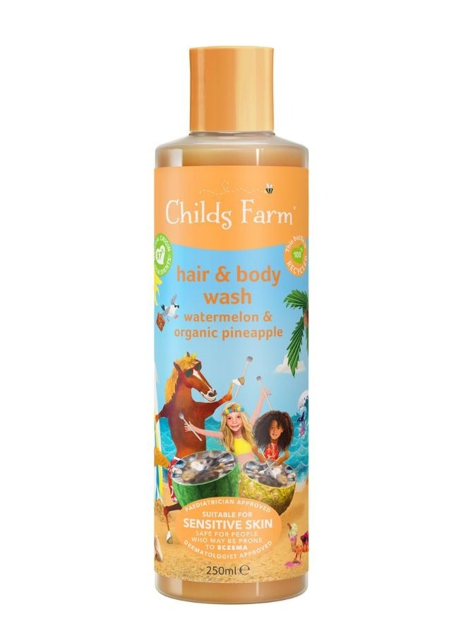 Childs Farm Watermelon And Organic Pineapple Hair And Body Wash 250Ml