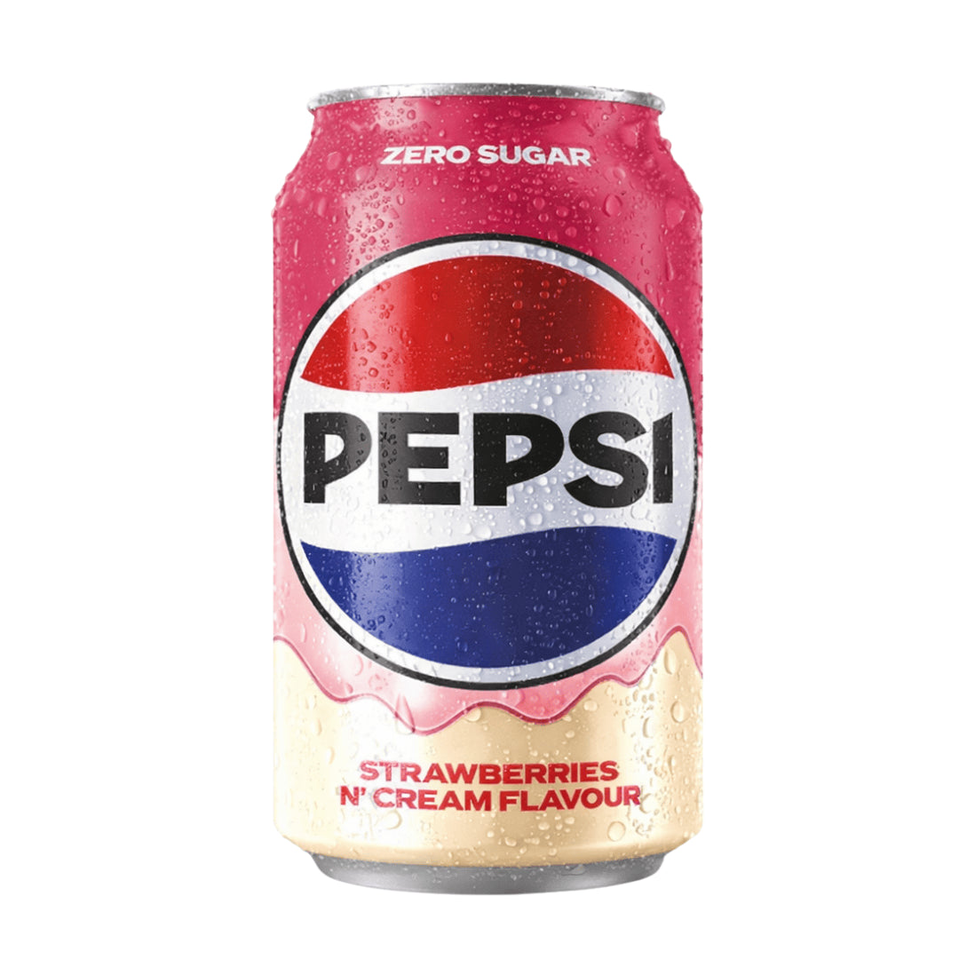 Pepsi Strawberry And Cream Zero Sugar Drink 330Ml
