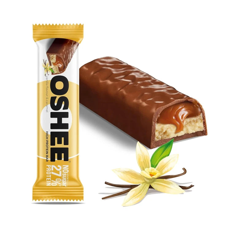 Oshee Vanilla & Caramel High Protein Bar 48Gm