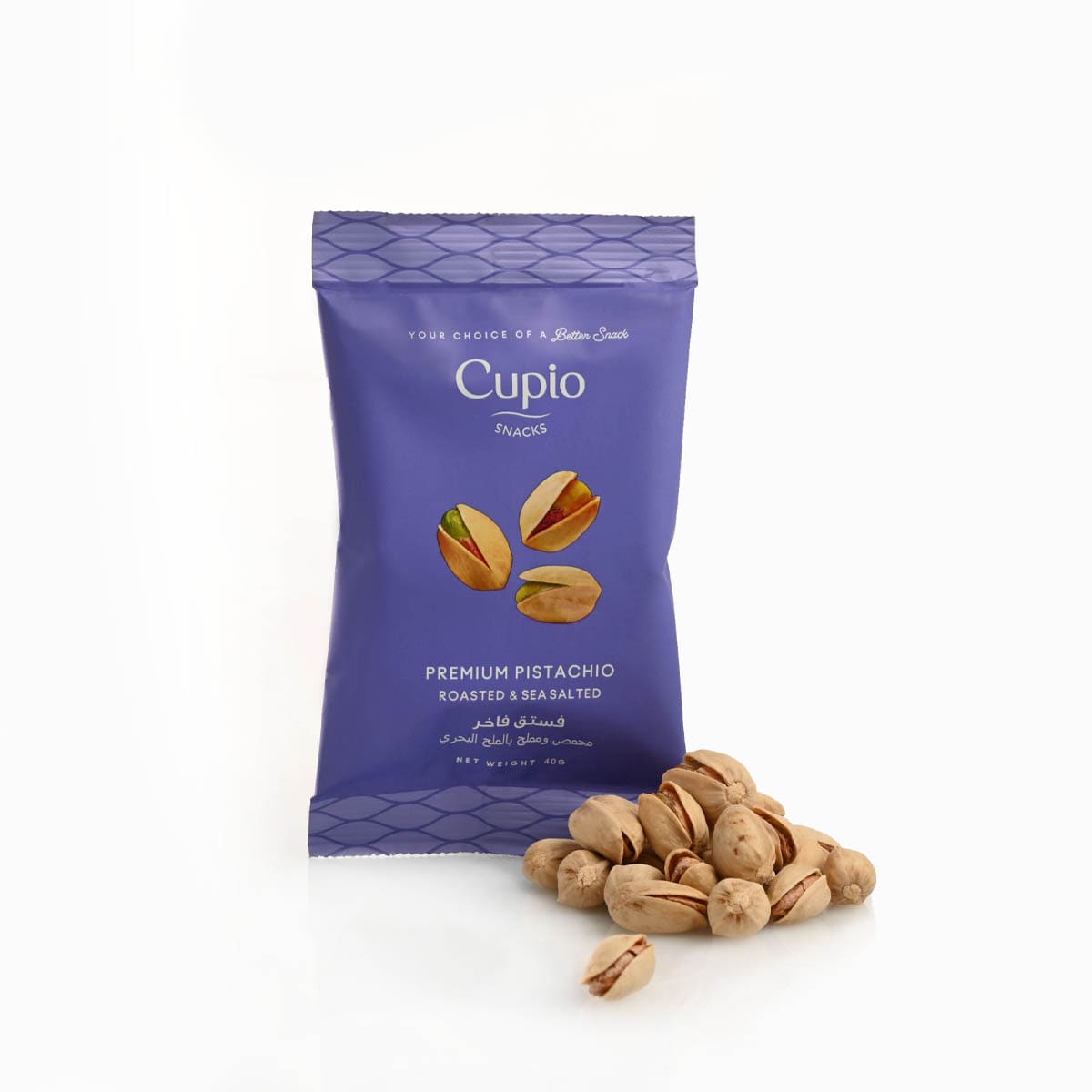 Cupio Premium Pistachio Roasted & Sea Salted 40Gm