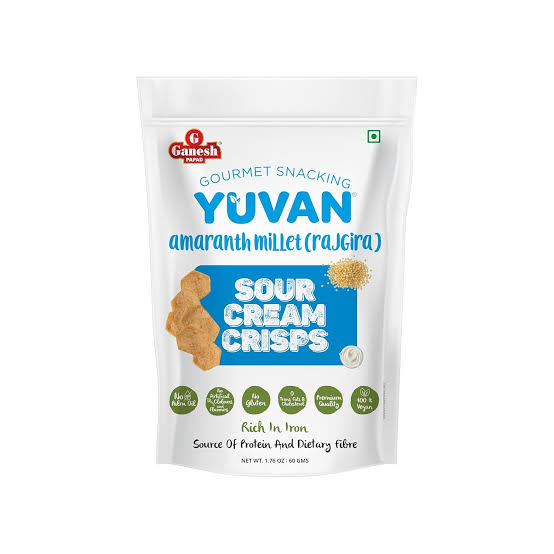 Ganesh Papad Amaranth Millet Sour Cream Crisps 60Gm