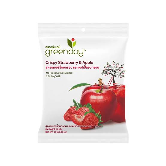 Greenday Strawberry And Apple Crispy Chips 25Gm