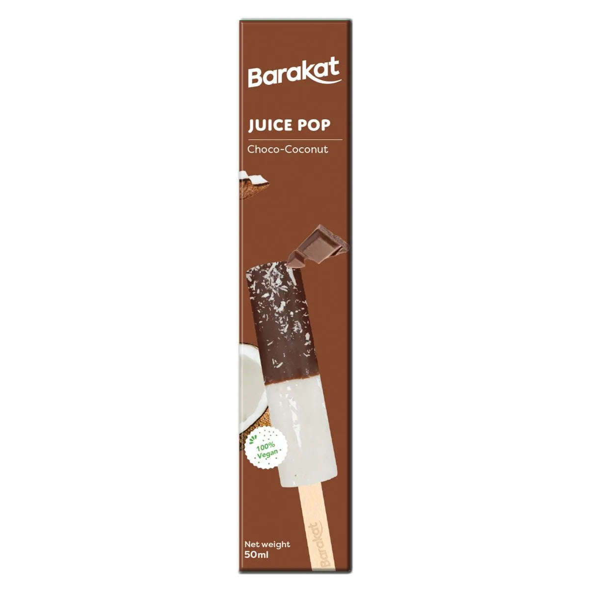 Barakat Choco Cocout Juice Pops 80Gm