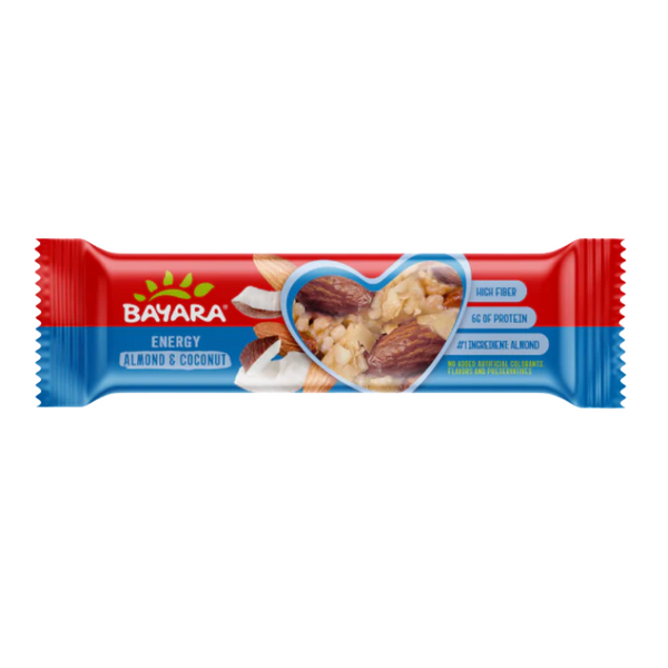 Bayara Almond & Coconut Energy Bar 40Gm