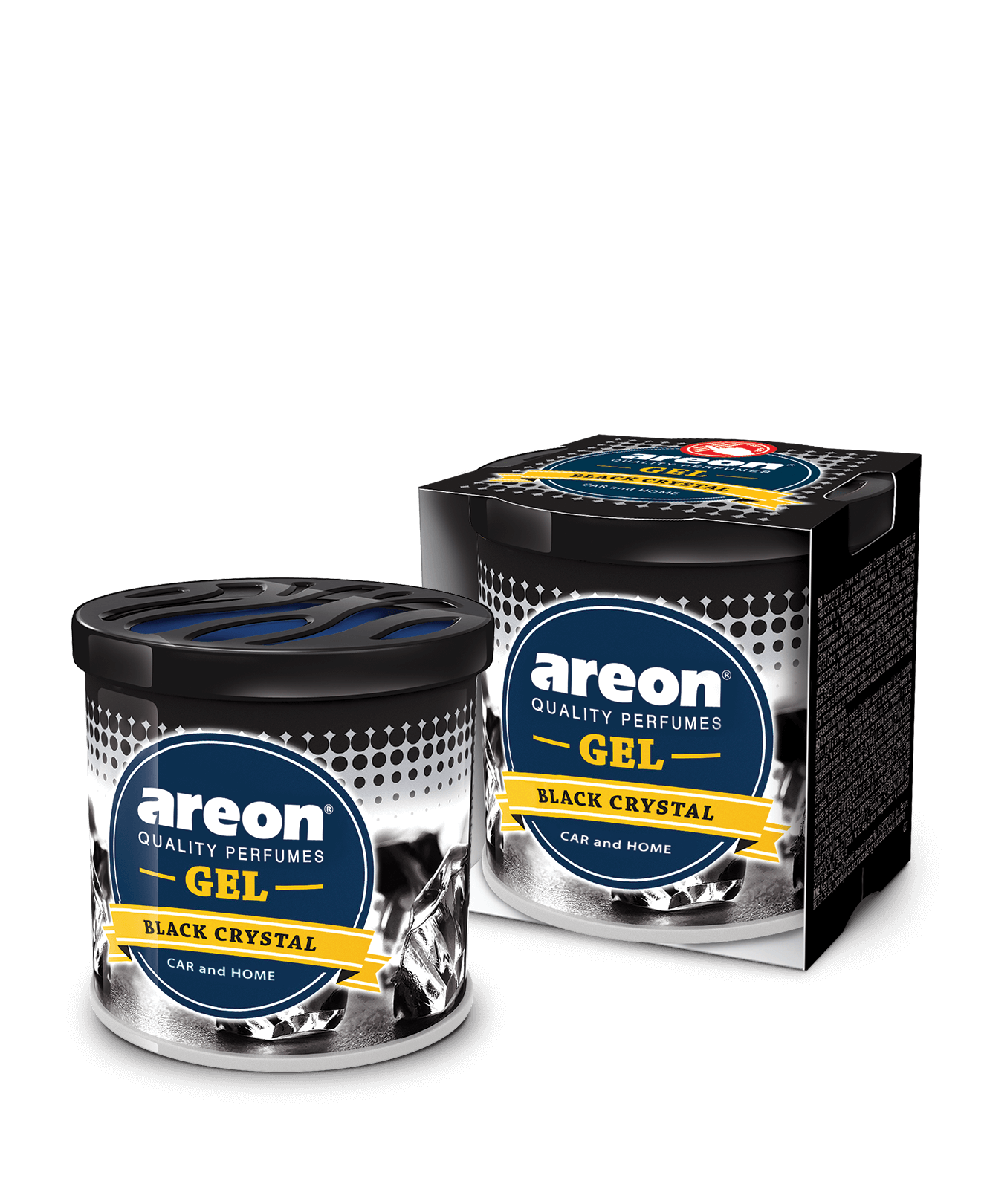 Areon Black Crystal Gck12 Car Airfreshner Gel Can 1Pc