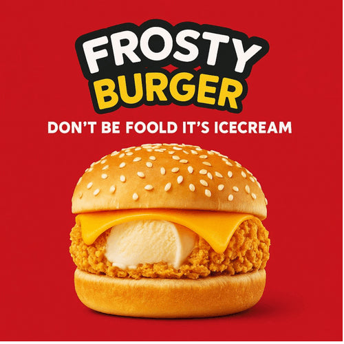 Frosty Burger Crispy Chiken Burger Ice Cream 100Gm