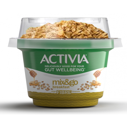 Activia Mix & Go Breakfast Oat & Honey Granola Yoghurt 170Gm