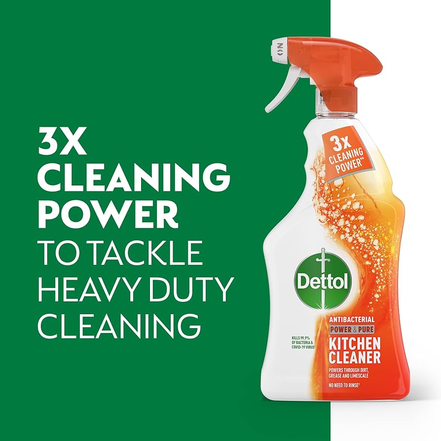 Dettol 3X Cleaning Power Power & Pure Kitchen Cleaner 1Ltr