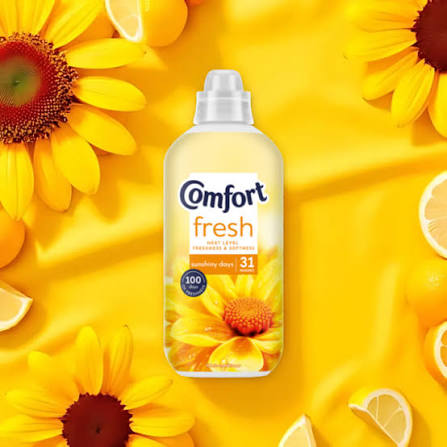 Comfort Sunshiny Days Fresh Fabric Conditioner 31 Washes 930Ml. .