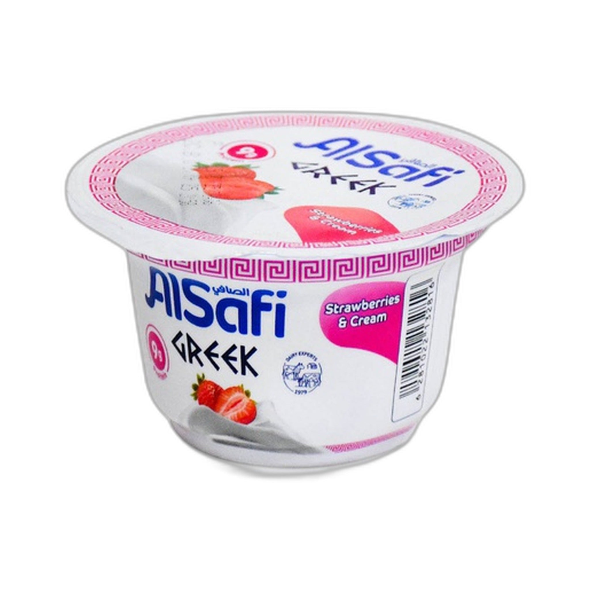 Al Safi Strawberries & Cream Greek Style Dessert 150Gm
