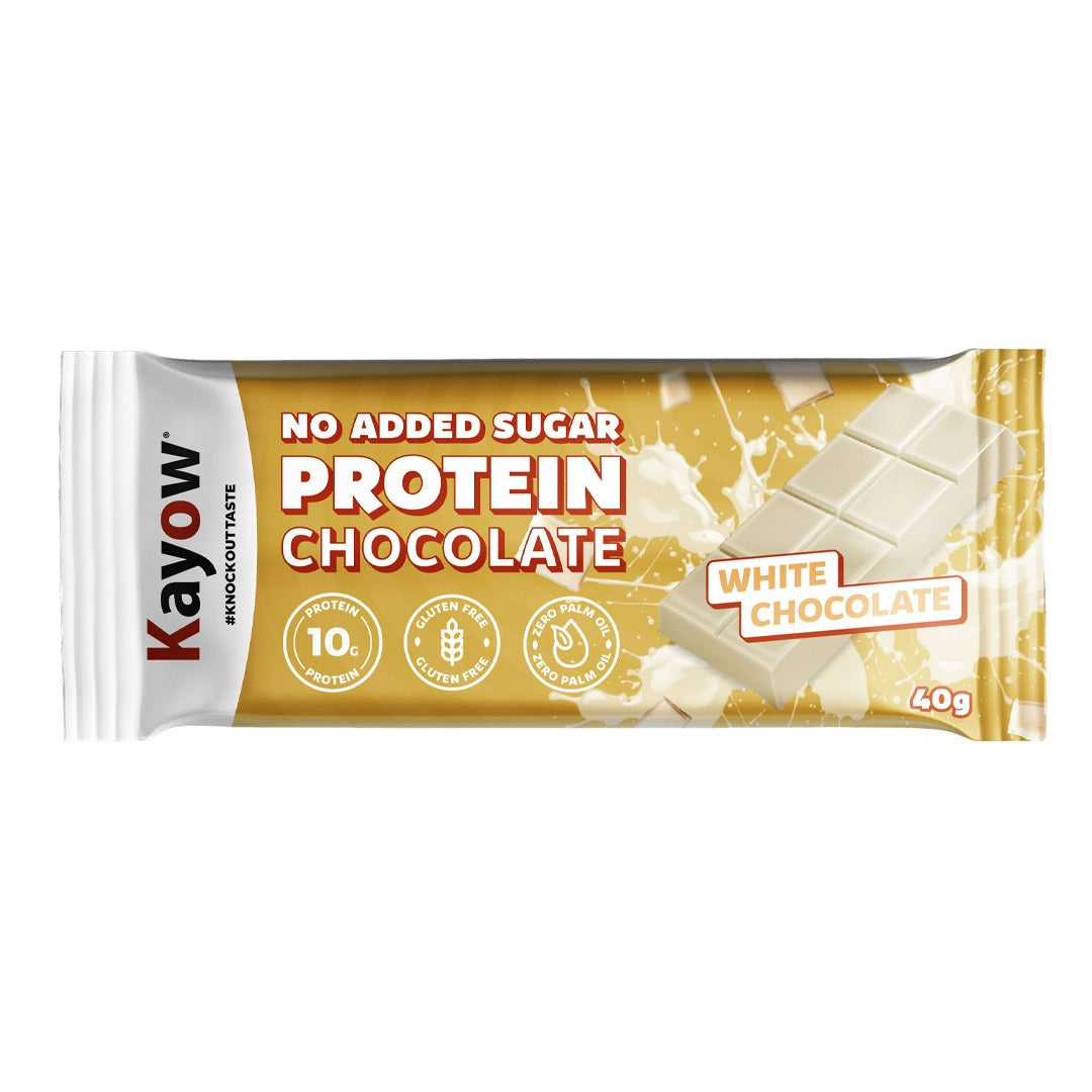 Kayow White Chocolate Protein Chocolate Bar 40Gm