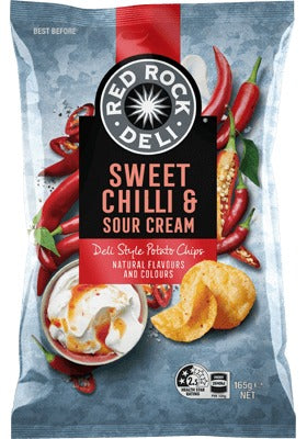 Red Rock Deli Sweet Chilli And Sour Cream Premium Potato Chips 90Gm