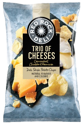 Red Rock Deli Trio Of Cheese Premium Potato Chips 165Gm