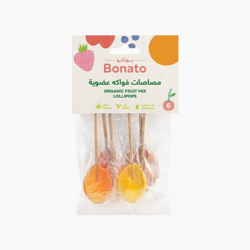 Bonato Organic Mix Lollipop 50Gm