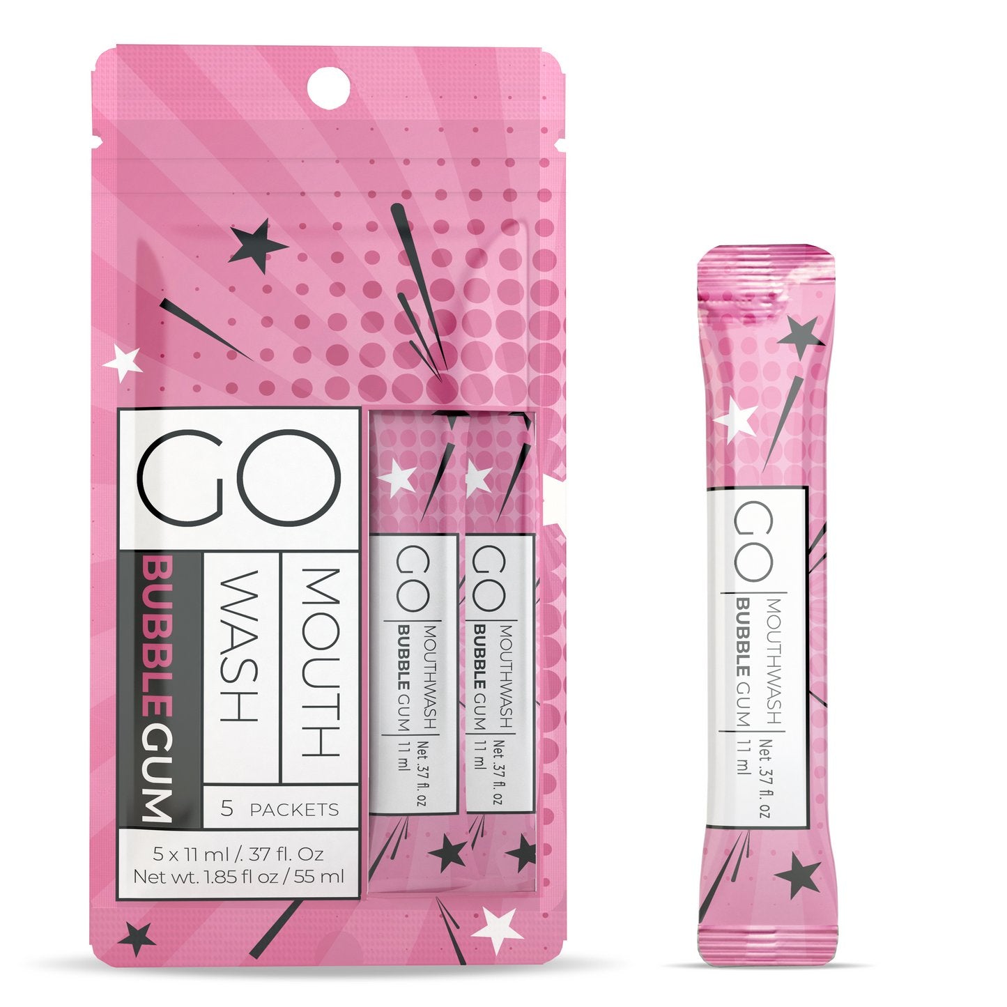 Go Bubble Gum Flav 5P Mouthwash 55Ml