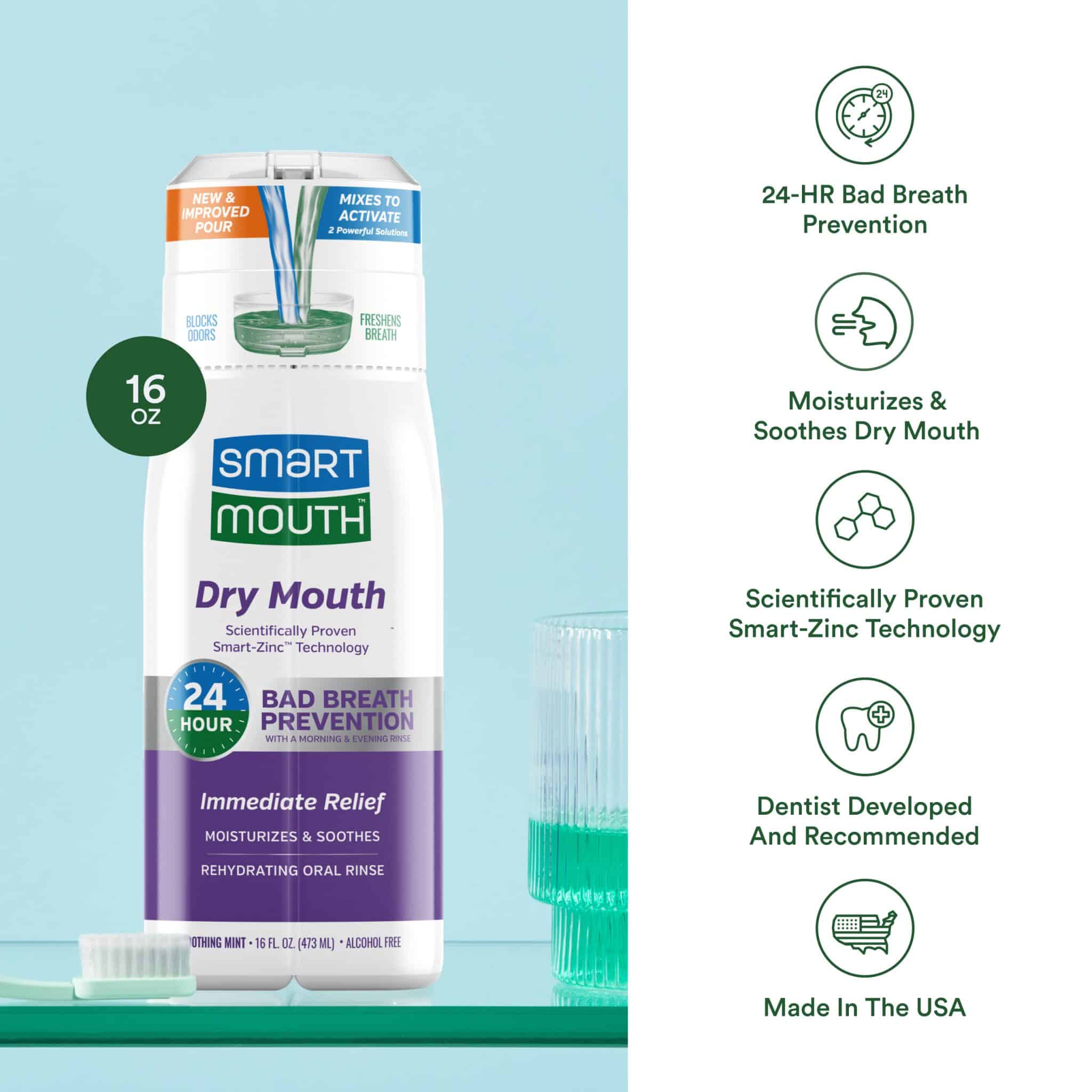 Smart Mouth Dry Mouth Mouthwash 480Ml