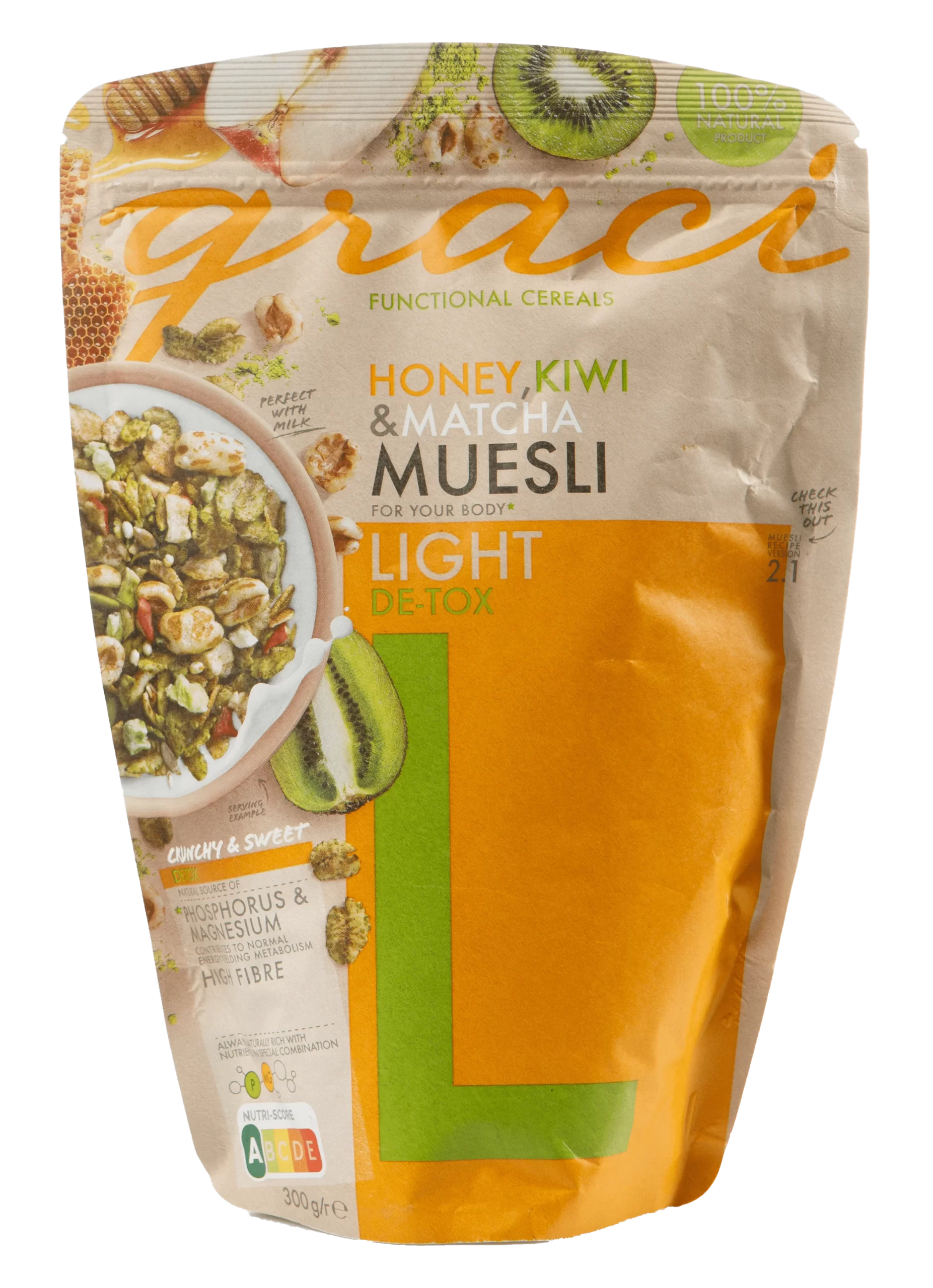 Graci Honey Kiwi And Matcha Light Detox Muesli 300Gm