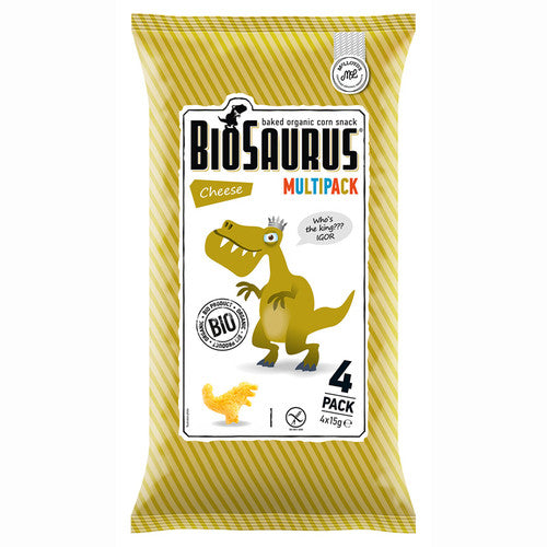 Biosaurus 4P Mult Pack Cheese Corn Snack 60Gm